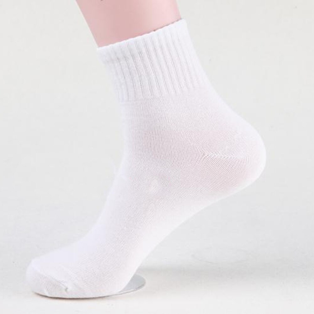 Mannen Katoenen Sokken Casual Business Zomer Dunne Zwarte Sokken Deodorant Ademend Man Lange Sok: WHITE