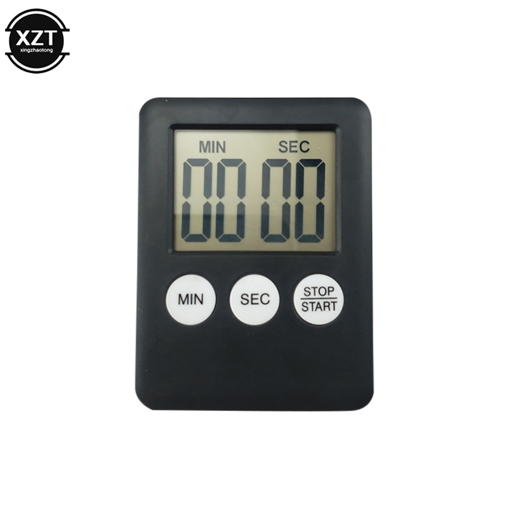 Magnetische kookwekker Digitaal koken Bakken LCD-scherm Count Down Up Luid alarm Countdown Alarm Magneet Klok Keukenbenodigdheden: Black