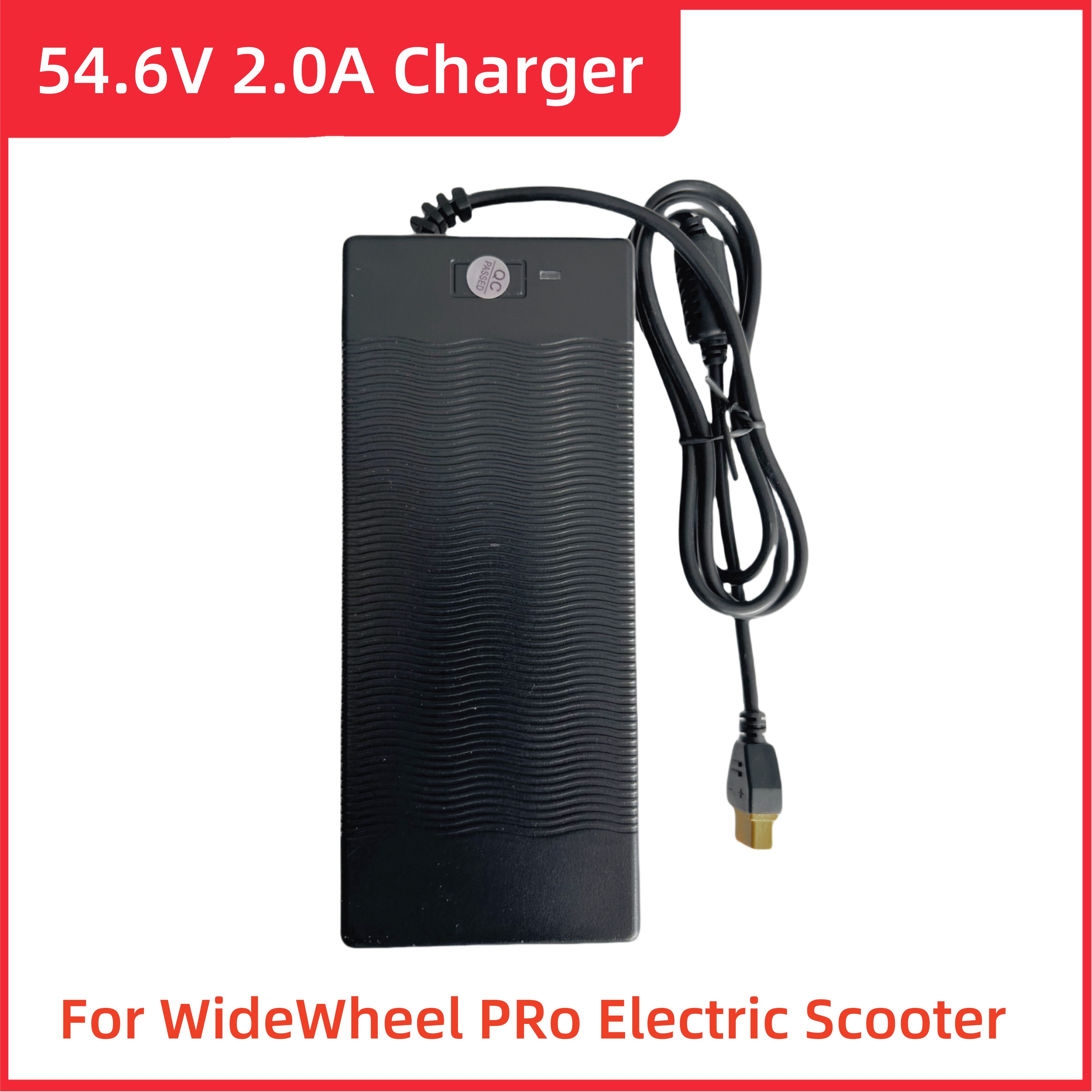 Original mercane widewheel wide wheel pro 48v 2a opladersæt til elektrisk scooter, oplader 54.6v dele