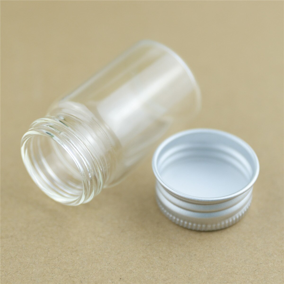 24 pièces/lot 30*50mm 20ml mignon petites bouteilles en verre bouchons en aluminium verre minuscules pots flacons en verre Transparent conteneurs bouteilles de parfum