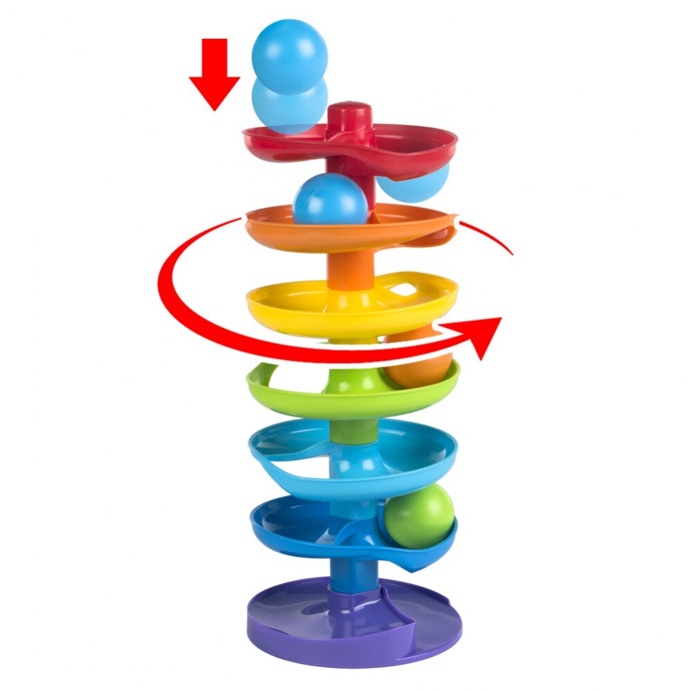 Torre espiral de bolas con 7 pisos de PlayGo