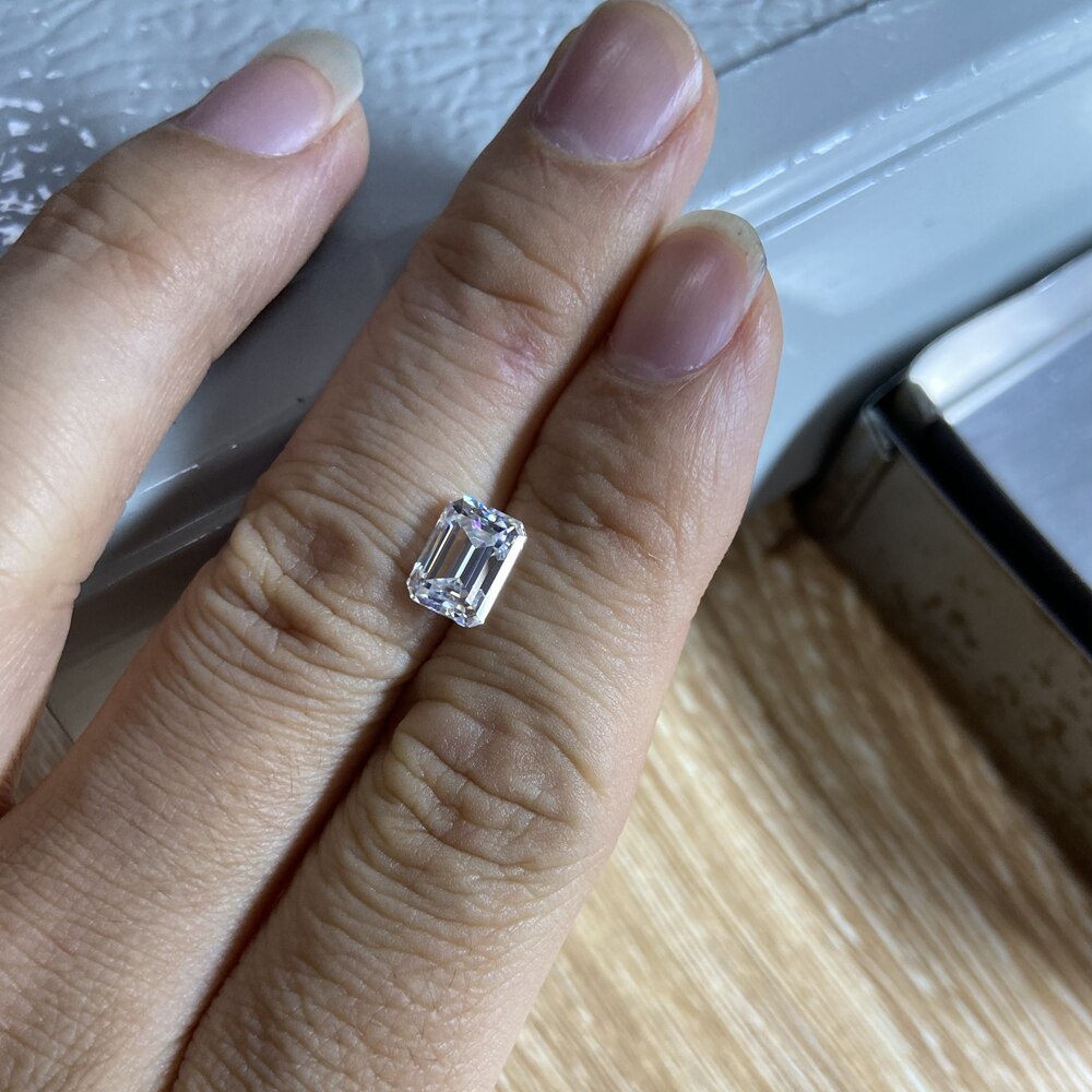 Moissanite Met Gra Certificaat D Vvs Wit Lab Grown Diamond Emerald Cut 3X5Mm Moissanite Losse moissanite Stenen