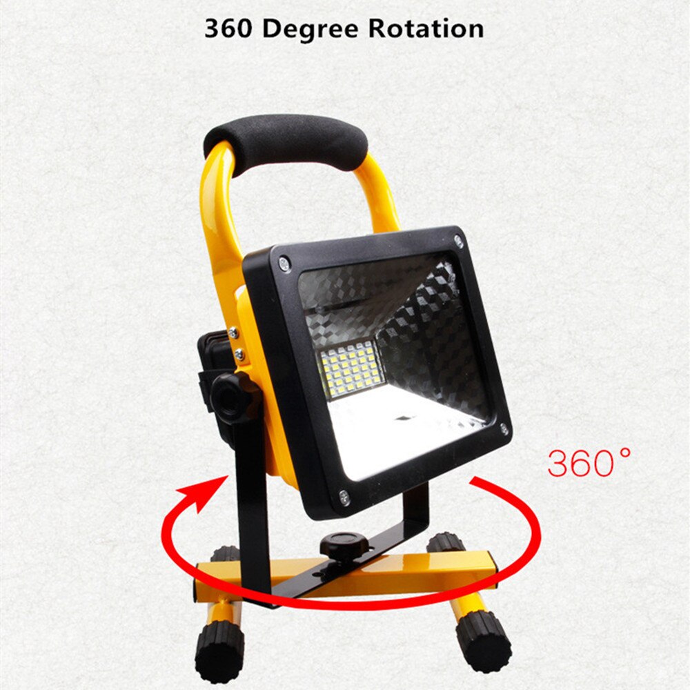 geschmeichelt 50W LED Notfall Licht Lampe LED Scheinwerfer Wiederaufladbare LED Warnung Licht Wasserdichte Flutlicht mit Halfter Kompakte