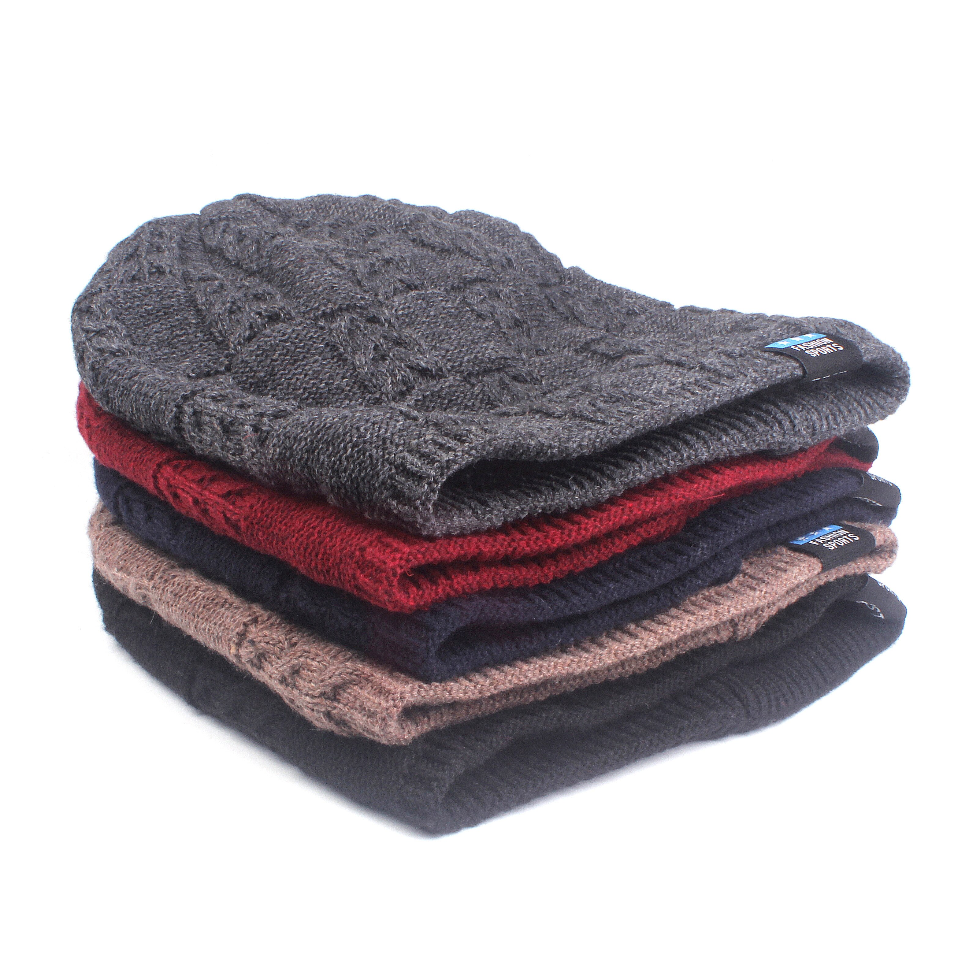 Xthree hommes bonnets hiver Skullies tricoté chapeau écharpe avec doublure laine mâle Gorras Bonnet hiver chapeaux pour hommes bonnets chapeaux