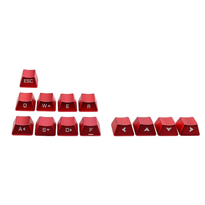 Teclado mecánico sin palabras reemplazable, teclas de Metal, casquillo de tecla de eje cruzado de flecha ESC QWERASDF