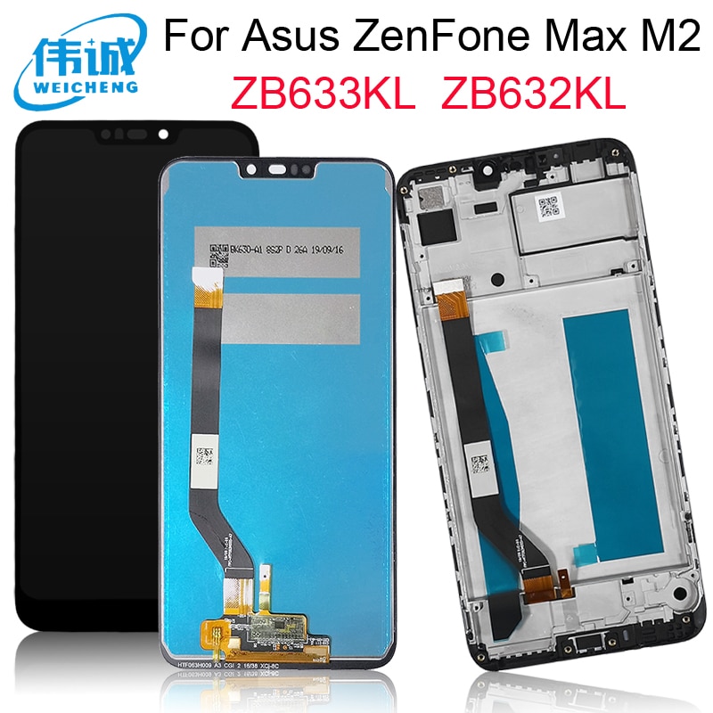 6.26 ''Voor Asus Zenfone Max M2 Lcd-scherm + Touch Screen Digitizer Vergadering met Frame Voor Zenfone Max M2 ZB633KL /ZB632KL
