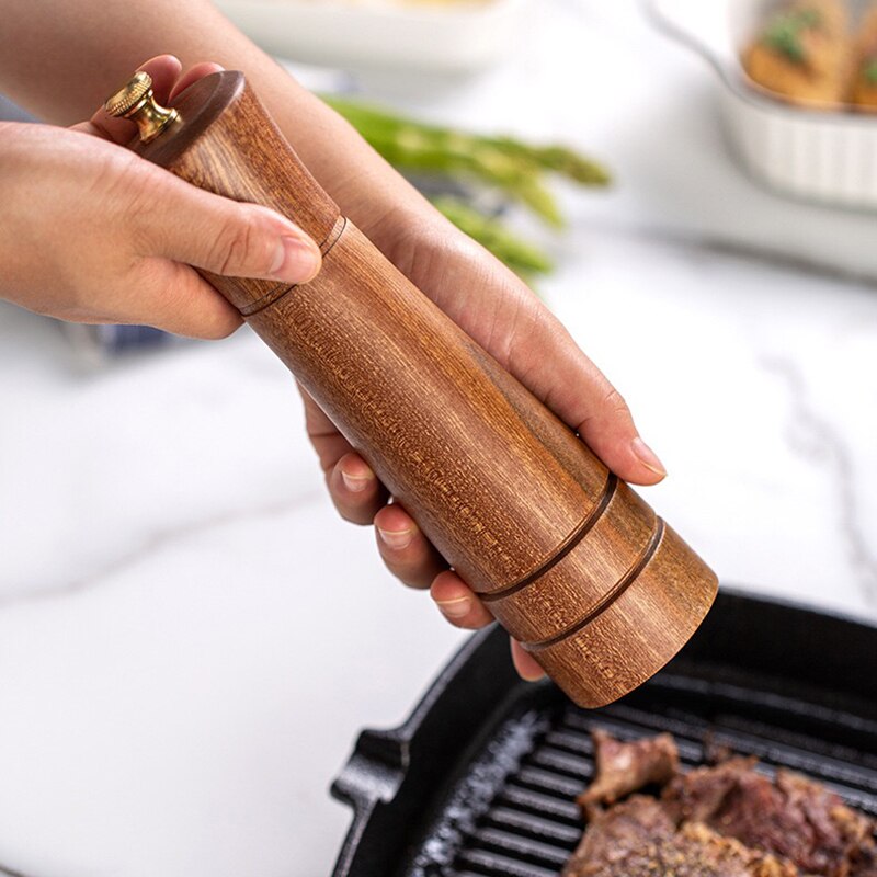 Molinillo Manual de madera de ébano, molinillo de pimienta, molinillo clásico de pimienta, accesorios de cocina