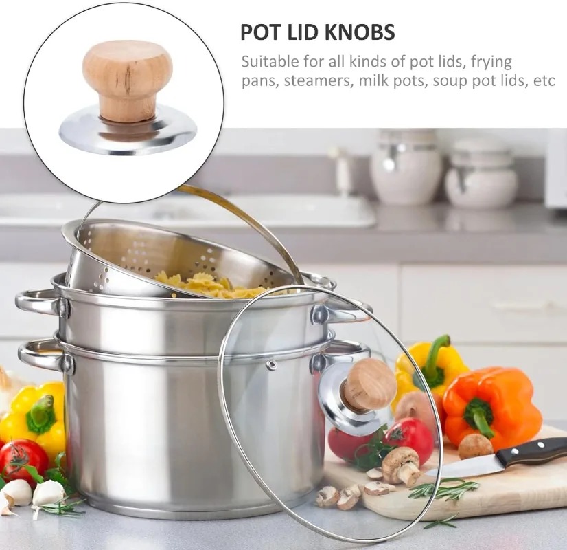 ndekselgriff Universal Topfdeckel Haltegriff Edelstahl Austauschbare Knopkappe Kochgeschirr Handgriff Teile Küchenzubehör