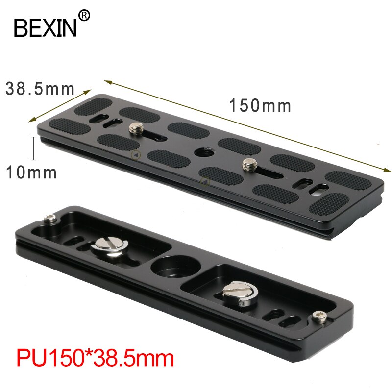BEXIN long Camera tripod quick release plate quick shot clip bracket camera mount plate for dslr camera tripod with 1/4 screw: pu150x38.5mm