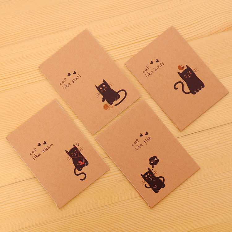 32 sidor kraftpapper retro 64k liten bok minifick anteckningsblock tom inner sida bil linje liten: C