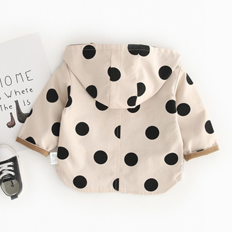 Humor Bear-veste et manteau d'automne | Veste et manteau à capuche pour garçons, coupe-vent, veste à pois deux côtés, vêtements d'automne pour petits enfants,