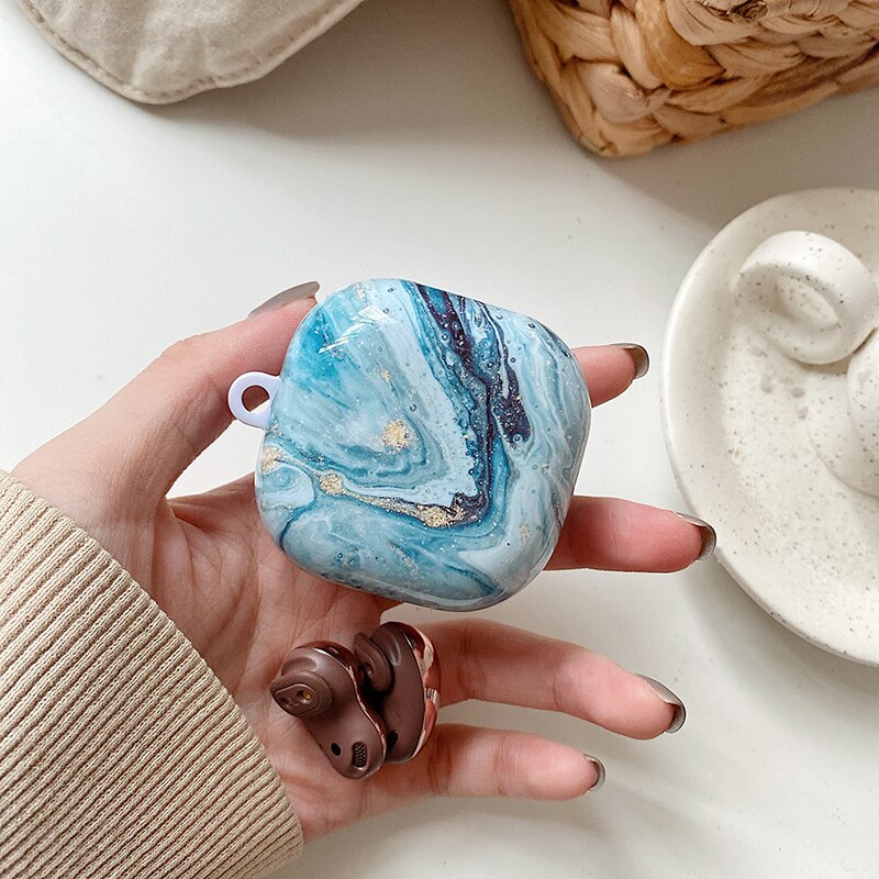 Moda Vintage Marmorizzazione Modello di Fiori Cassa Auricolare Per Samsung Boccioli di Live Rende Liscia di Plastica Dura di Lusso Della Copertura Antigraffio: 04