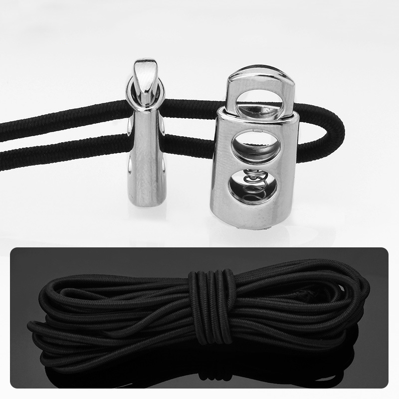 2PCS Clamp Stopper Cord Lock Toggle DIY Metal Apparel Sewing Accessories Spring Stop Hole Vintage Alloy (Black,Gunmetal)