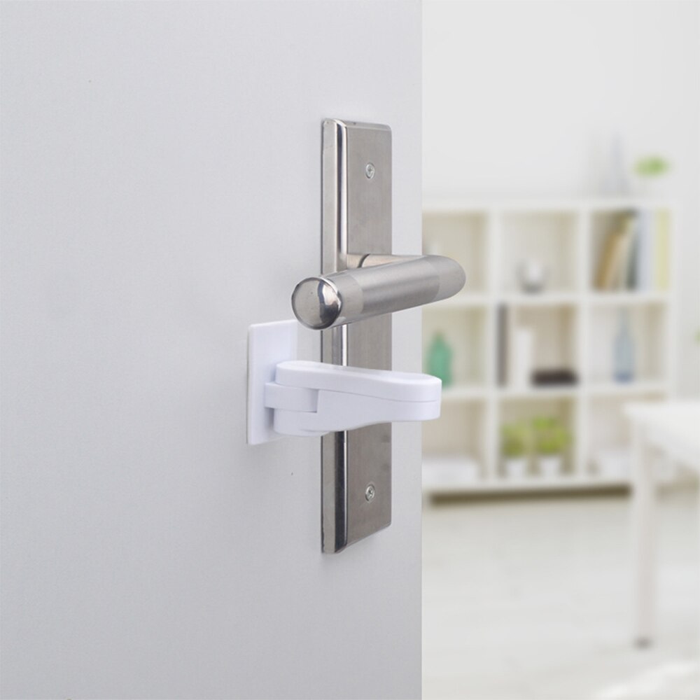 Door Handle Safety Lock Door Handle Fixed Lock Multifunctional Safety Lock For Door Handle, Drawer, Cabinet Door, Window