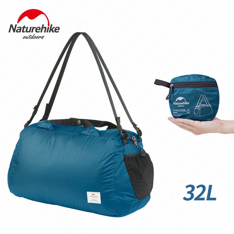 Naturehike Verbeterde 32L reistas Opbergtas 145g 20D Silicium Plaid Stof Ultralight Portable Folding Sport Bag