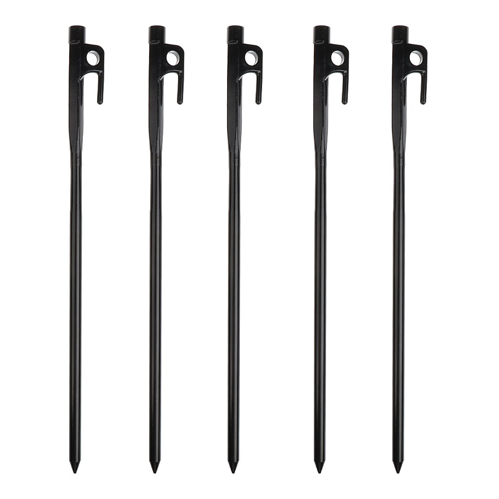 5pcs Outdoor Camping Tent Stakes Awning Tarp Ground Nails Pegs Pins Made of Durable Casting Iron