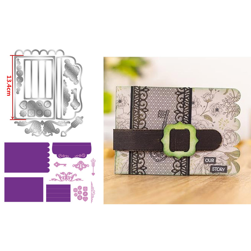 Mini tasku kehykset albumit vesiputous kortit välilehdet sivut metallin leikkaus kuolee diy scrapbooking käsityö paperikortteja: Kuva 3