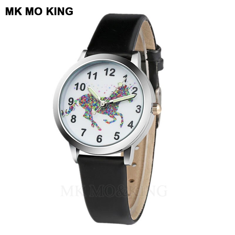 Quartz kinderen Horloge Kaart Kristal Lederen Pega... – Vicedeal