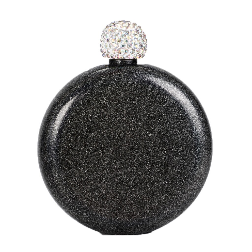 140ml portable Hip Flask Liquor Whiskey Stainless Steel Wine Alcohol Liquor Flask Crystal Lid whiskey flask man