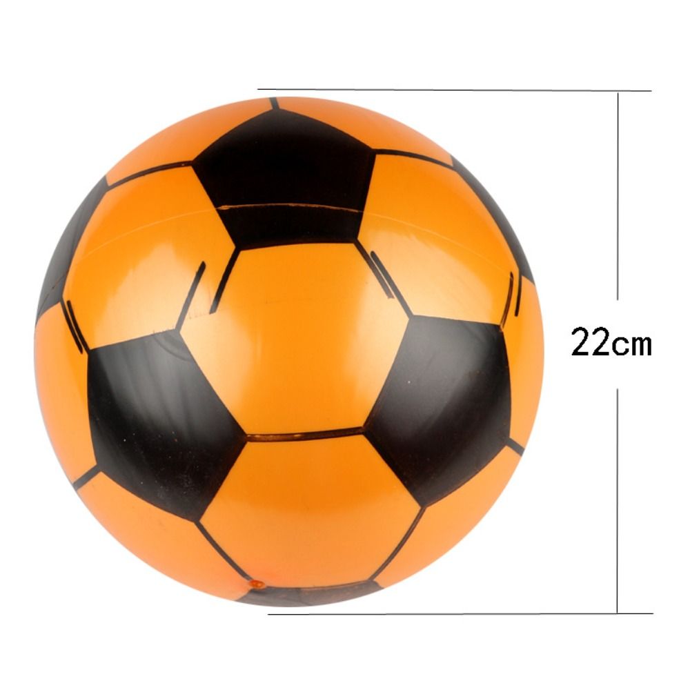 Inflatable Football Ball 22cm PVC Football Elastic Balls Random Colour Hand Pat Inflatable Soccer Bouncy Soft Beach