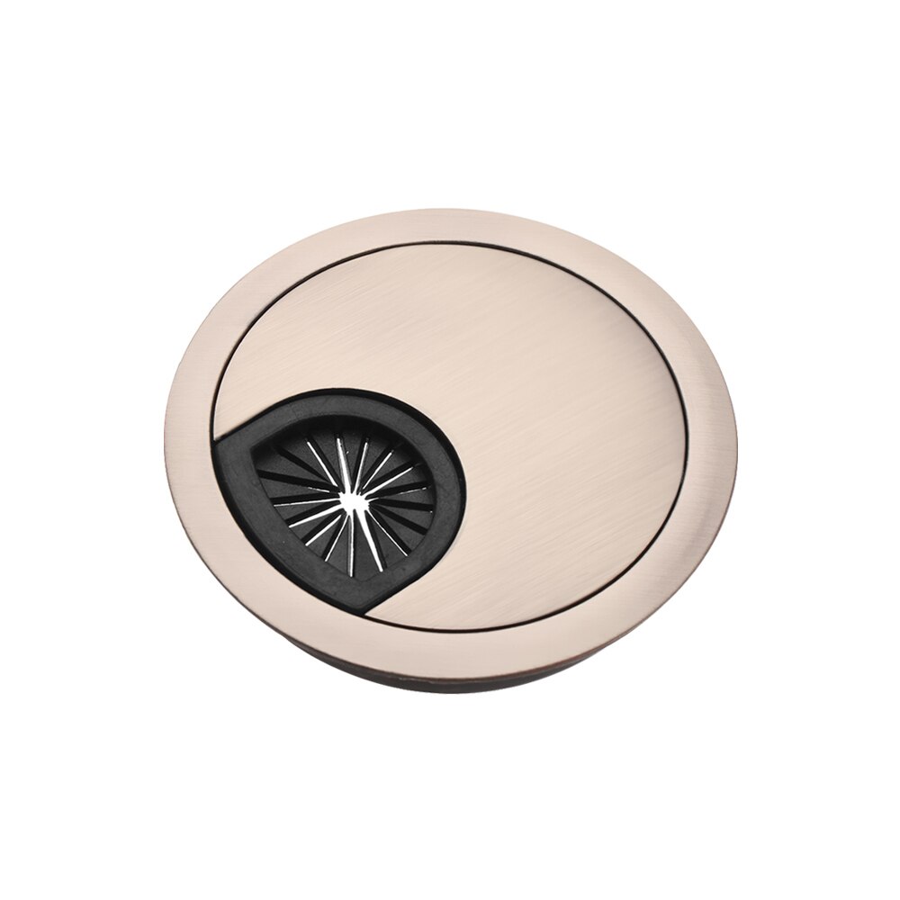 4Sizes Zinc Alloy Cable Outlet Port Desk Wire Hole Cover Surface Line Box Hardware for Computer Tidy Grommet Table: brushed / 50mm