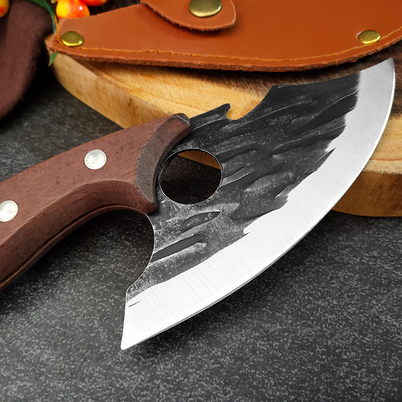 Cuchillos de cocina pequeños para forjar, cuchillo para deshuesar, cuchillo de anillo, cuchillo de cocina, cuchillo machete pequeño para matar pescado, cuchillo para cortar