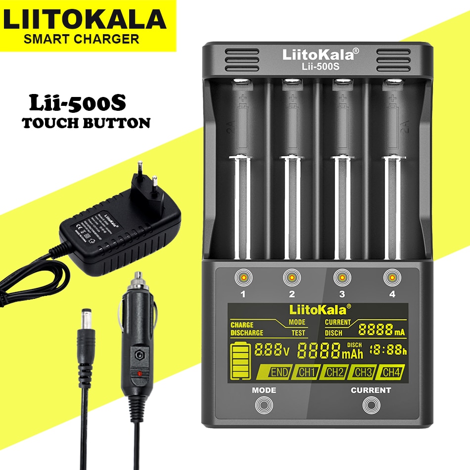 Liitokala Lii-500 Lii-202 Lii-500S Lii-S8 Lii-600 Lcd 3.7V 18650 18350 18500 21700 14500 26650 Aa Nimh Lithium-Batterij lader