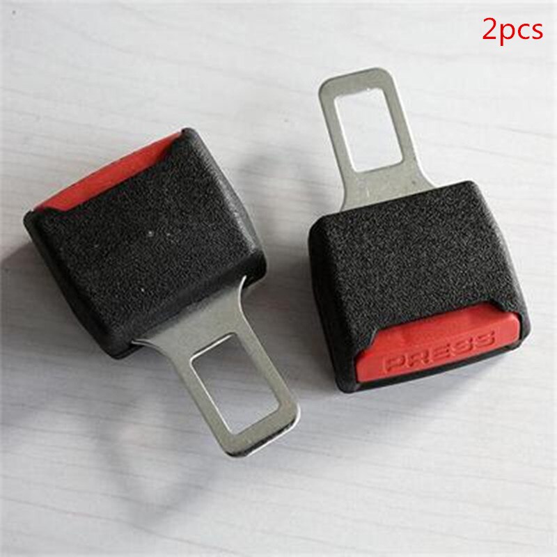 2 Pcs Universal Seat Belt Clip Black Car Safety Adjustable Belt Clip Car Accessories Safety Belt Buckles Vehicle-mounted Bot: Red and black