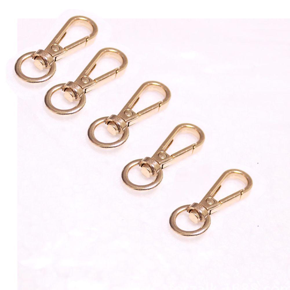 5Pcs 4 Sizes Metal Swivel Trigger Lobster Clasps For Bag Hook Key Chain DIY Zinc Alloy Gold Silver Belt Buckle Bag Accessories: gold S