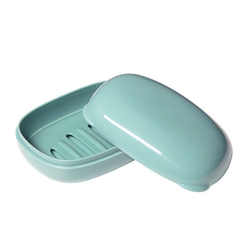 Portable Soap Box Travel Waterproof Soap Holder With Lid Eco-friendly Soap Dish Plastic Bathroom Soap Drain Tray Containe: G