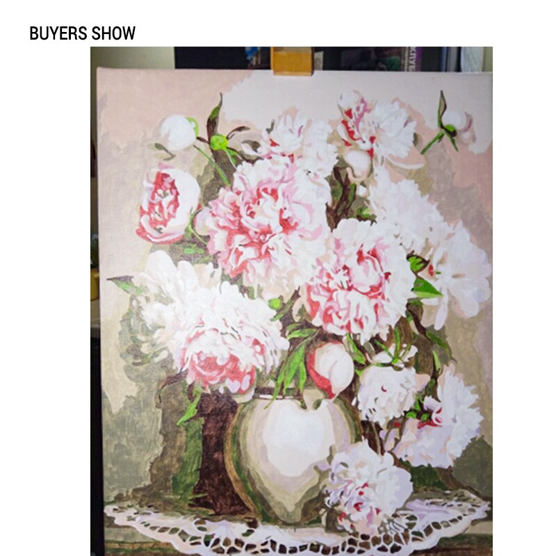 GATYZTORY Paint By Numbers For Adults Children HandPainted Flowers Oil Painting Wall Decor