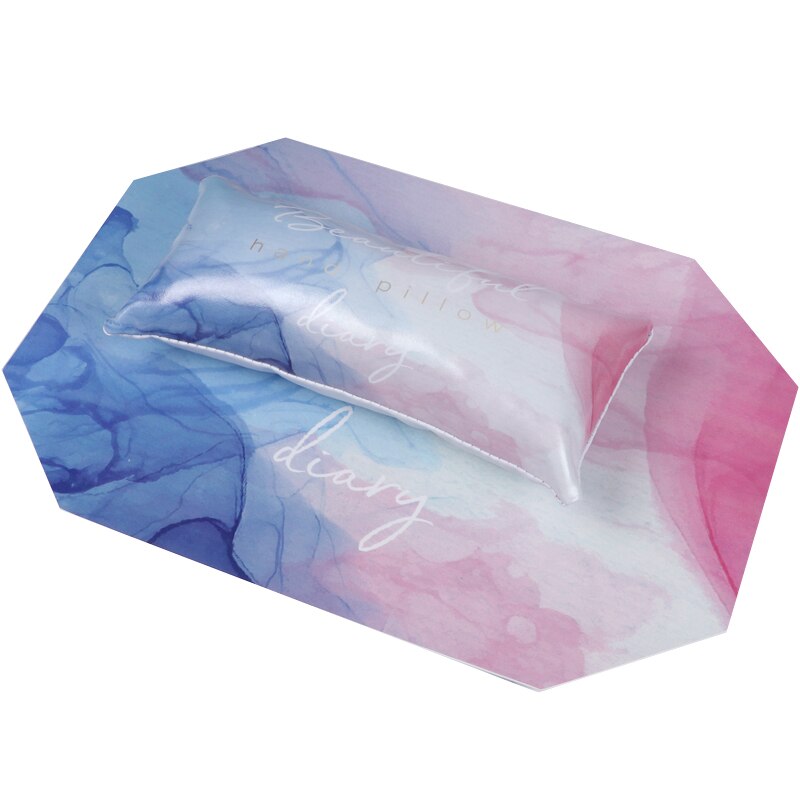 Ins achthoekige nageltafel handkussen houder set zachte pu lederen spons armsteun nagelkussen manicure pedicure nagelmat pad kussen