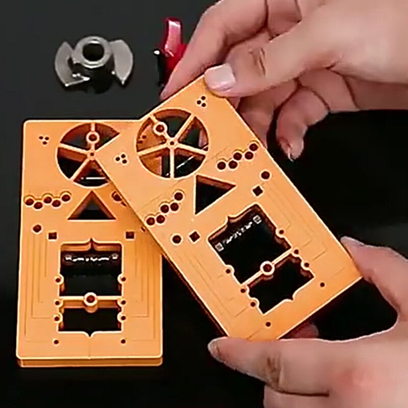 Multifunctional Hinge Punch Hole Locator Hinge Punching Formwork Installation Hinges Auxiliary Board for Door Cabinet