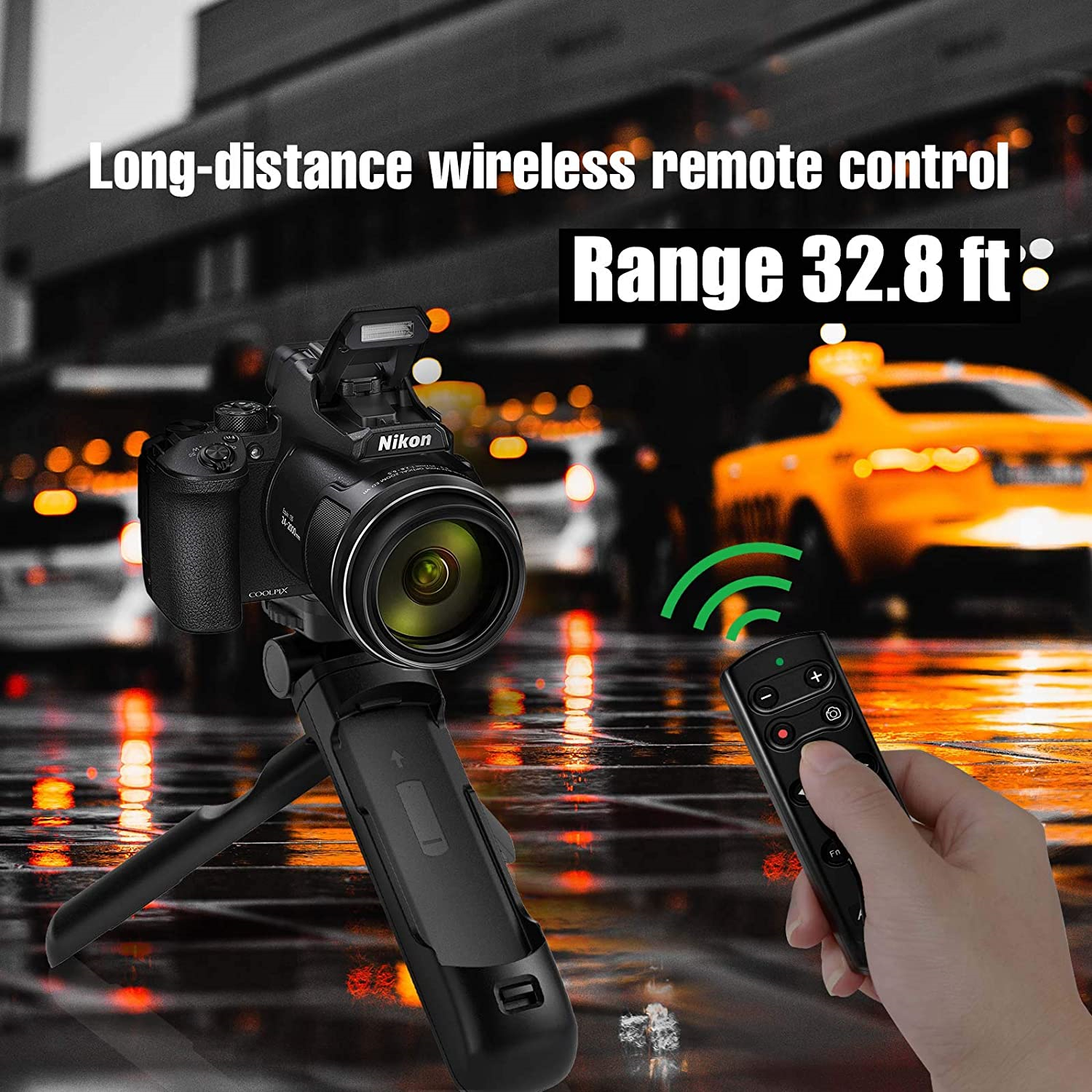 ML-L7 Wireless Remote Control Shooting Grip Mini Tripod for Nikon Z6 II, Z7 II, Z fc, Z50, COOLPIX P950, A1000, B600, P1000