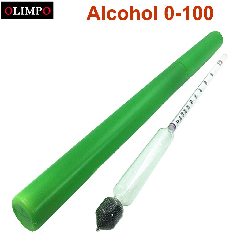 Commerci tutto'ingrosso 10 pz/lotto misuratore di alcol misuratore di alcol professionale misuratore di vino misuratore di concentrazione di alcol impostato 0-100