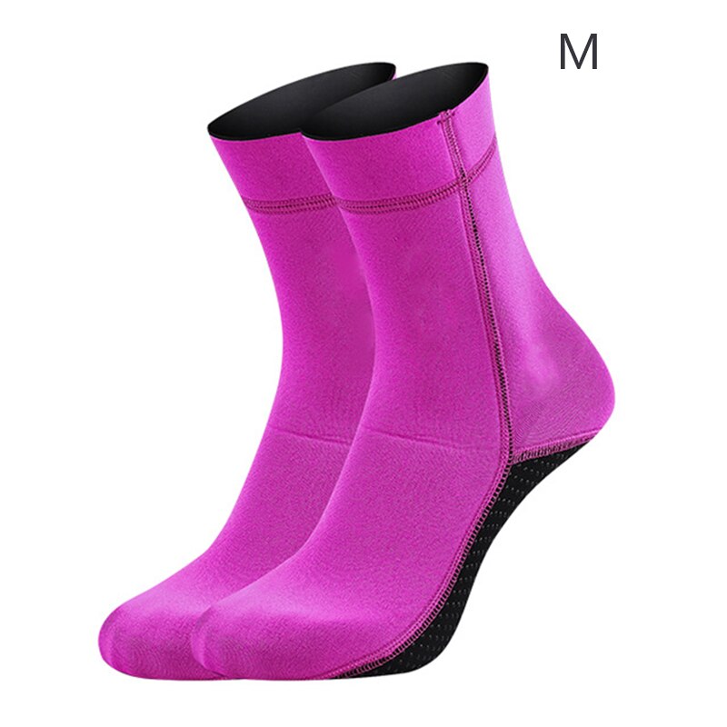 1 par meias de surf engrossar respirável anti-coral manter botas de mergulho quente para esportes aquáticos health99: roseRed M