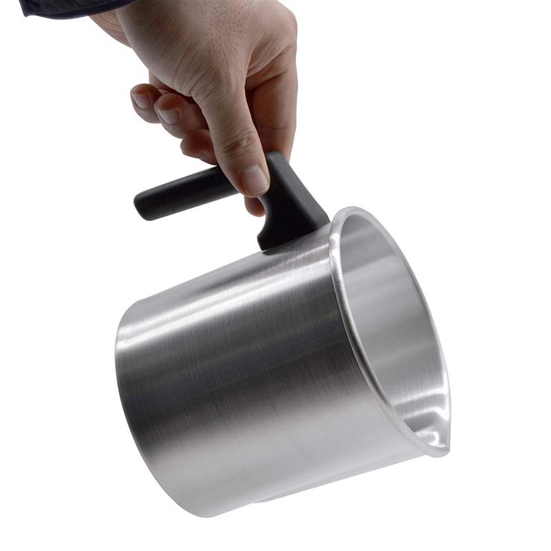 Håndtag voks smeltedigel diy stearinlys sæbe smelter gryde duftende voks smelter metal kaffe toroid kande latte mælk skummende kande