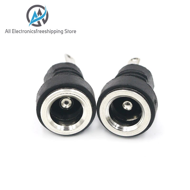 10Pcs Dc Power Connector Pin 2.1X5.5Mm Vrouw Plug Jack + Stekker Jack Socket Adapter Pcb mount Diy Adapter Connector 2.1X5.5: Female Jack 10 type1