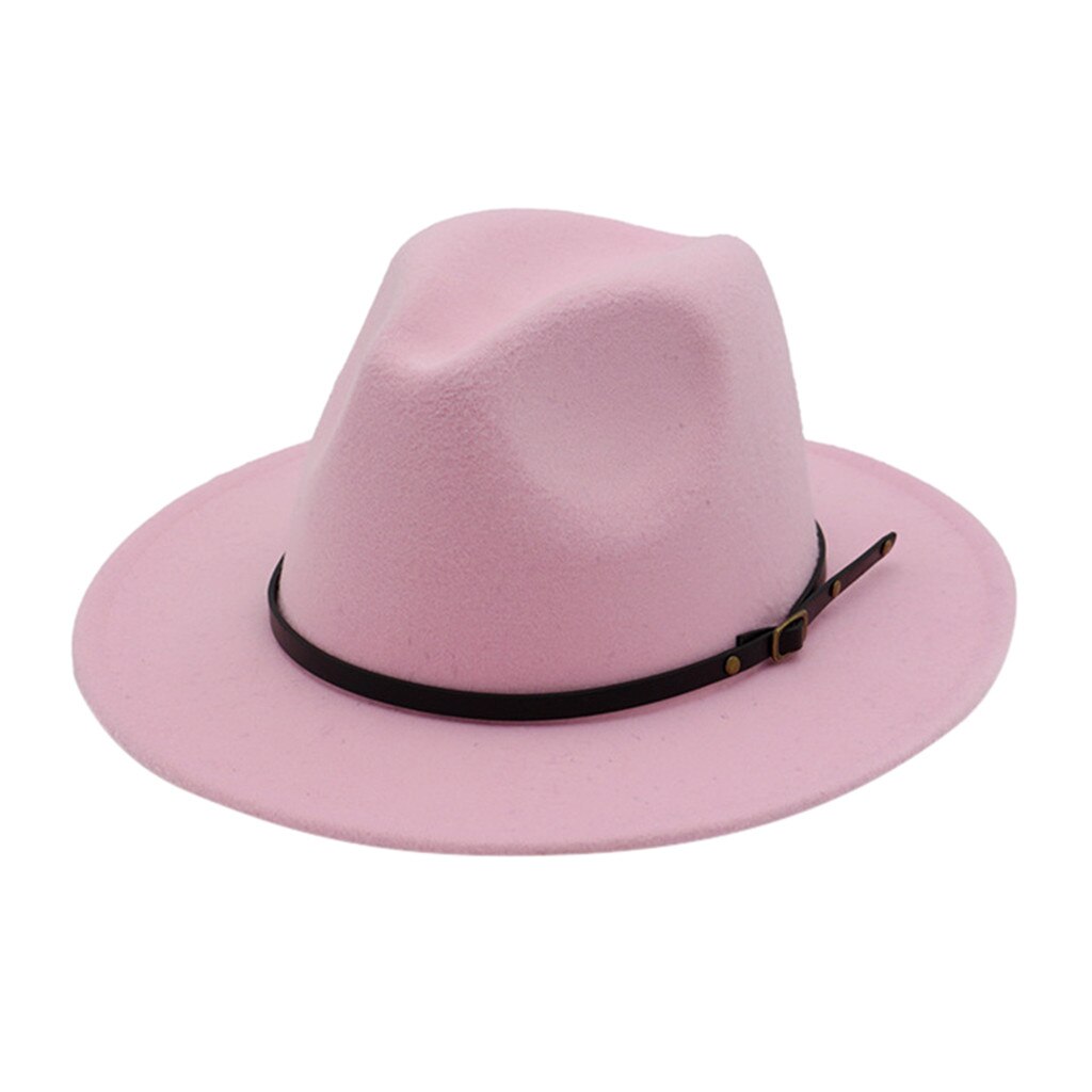 Summer Women Men Casual Trendy Beach Simplicity Sun Straw Hat Gangster Cap Unisex Retro Gentleman #YJ: Pink 