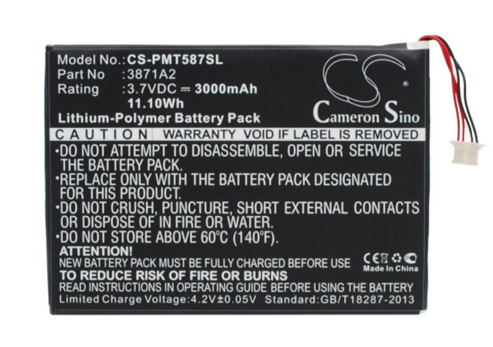 Cameron sino 3000mah batterij voor PRESTIGIO Multipad 7.0 Ultra Duo 3871A2 Tablet Batterij