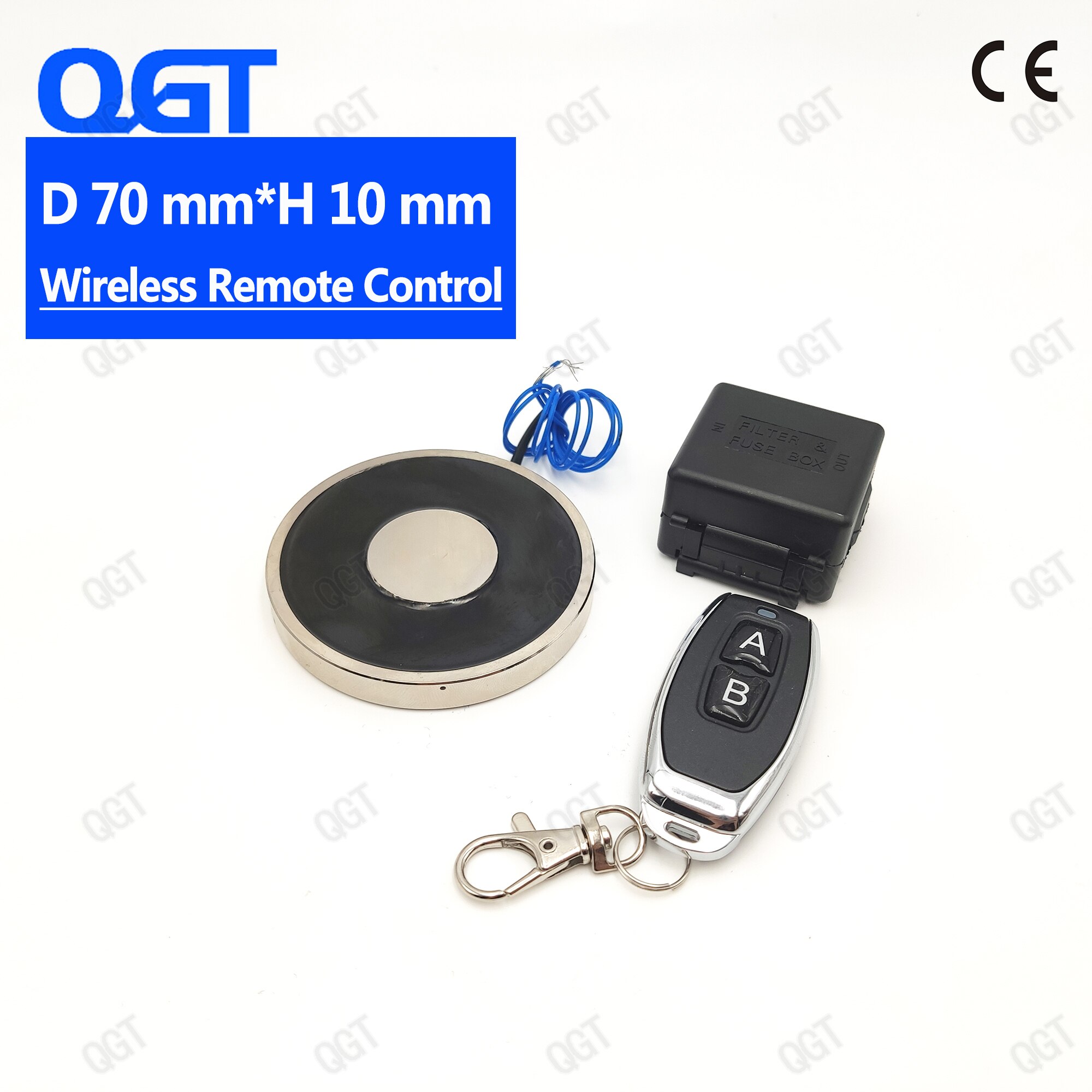 KK-70/9 Dubbele DC De draadloze afstandsbediening electro magneet Elektromagneet cilinder magneten custom elektrische magneet zuigen