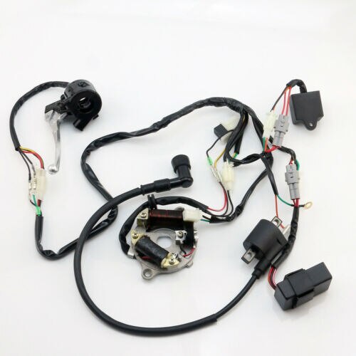 PW50 WIRE WIRING HARNESS Loom Ignition Switch CDI Unit Magneto Stator ASSEMBLY For YAMAHA PW50 Y-Zinger REPLACEMENT AFTERMARKET