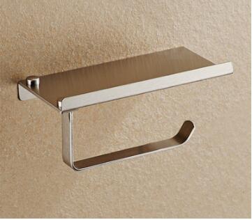 Bathroom paper holder stainless steel phone holder with bathroom phone gold towel holder toilet paper holder tissue box: nickel