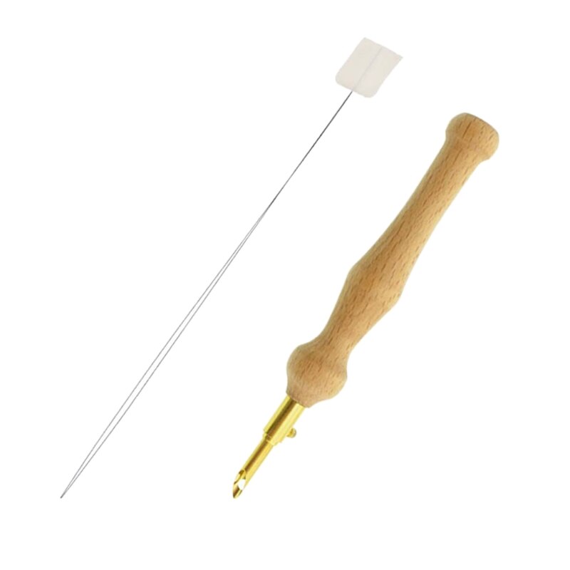 Knitting Embroidery Punch Threader Needle Pen Adjustable Sewing Accessories DIY 77UD