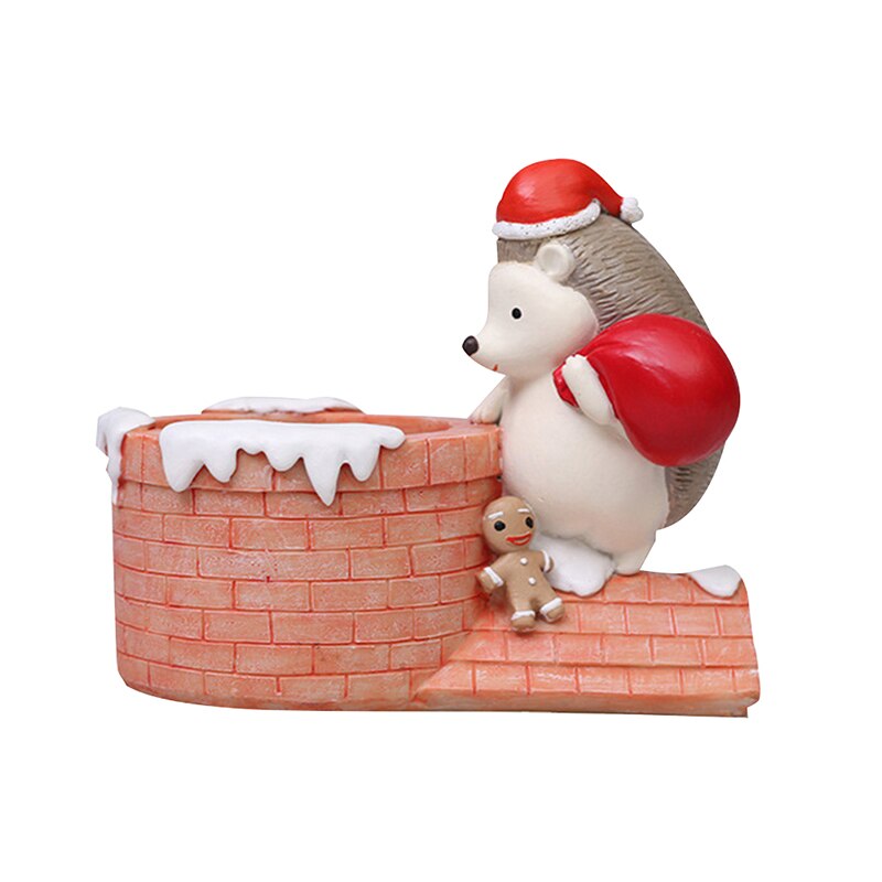 Kerst Egel Dagboek Bloempot Hars Desktop Cartoon Geglazuurd Succulent Plant Bloem Pot: 3