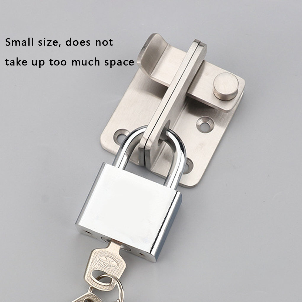 Door Latch Stainless Steel Thicken Gate Lock Security Toilet Timber Door Bolt