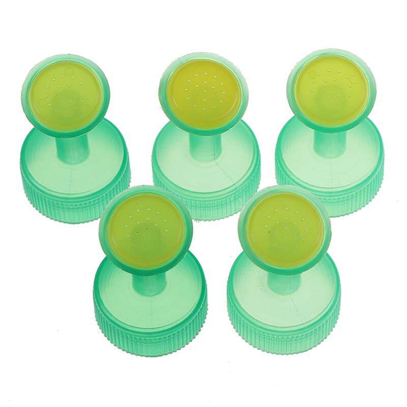 5PCS Bottle Cap Sprinkler PVC Plastic Watering GB 28mm Caliber Little Nozzle Sprinkler Head Watering Vegetables Mist Nozzle: Green