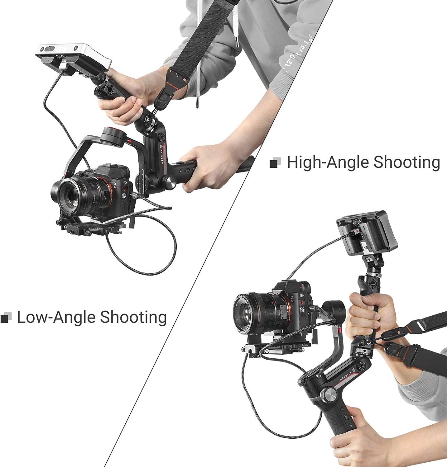 SmallRig Handgrip for Zhiyun-Tech WEEBILL-S Gimbal Quick Release Handle Grip With Cold Shoe Mount &amp; Carry Strap Slot 2636