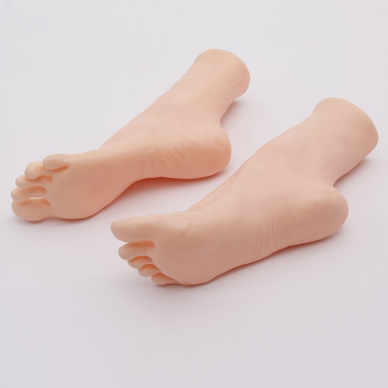1 pari naisten todenmukainen pehmeä naisten mallinukke jalka näyttö kengät sukat varpaat erilliset naisten malli jalka harjoitus jalka