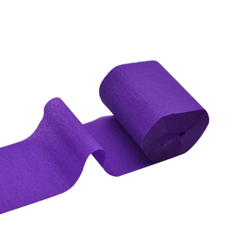 10m x 5cm Origami Crepe Paper Streamers DIY Crafts Wrinkled Paper Roll for Wedding Birthday Party Decoration Backdrop Curtain 7: P12 Dark purple